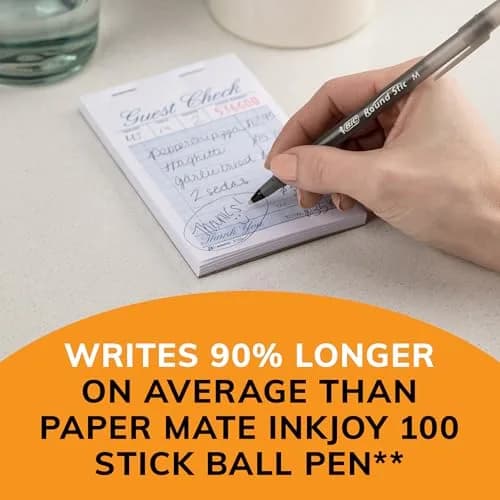 BIC Round Stic Xtra Life Ballpoint Pens, Medium Point (1.0mm), Black, 120 Count (2 x 60-Count Packs) | Smooth Ink Flow for Writing Comfort thumbnail 3