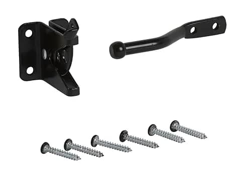 National Hardware Automatic Gate Latch N184-861 Black Pack of 2 | Heavy Duty Steel for Outswing Gates thumbnail 4