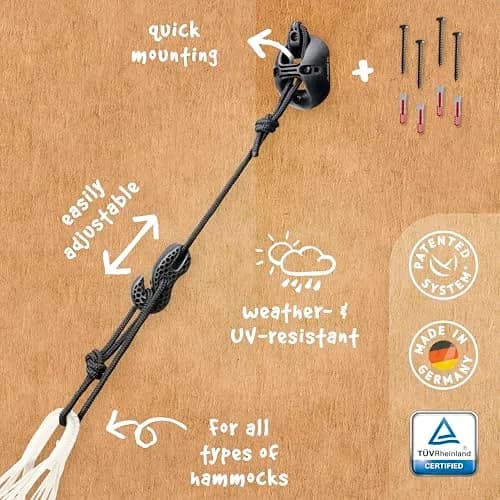 LA SIESTA Flora Classic Cotton Hammock & Wall Mount Kit XL (King) | Indoor & Outdoor Relaxation thumbnail 6
