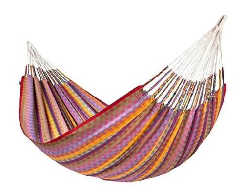 LA SIESTA Flora Classic Cotton Hammock & Wall Mount Kit XL (King) | Indoor & Outdoor Relaxation thumbnail 2