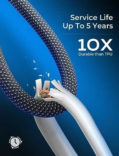 LISEN USB C Cable, 5-Pack [3.3FT] USBC to USBC | 60W Fast Charging, Recyclable Cotton Braided thumbnail 5