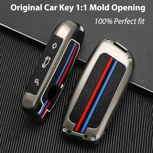 OLLEN Heavy Zinc Alloy Key Fob Cover for BMW 2023-2025+ Series, Fashion Silver (1 Pcs) thumbnail 5