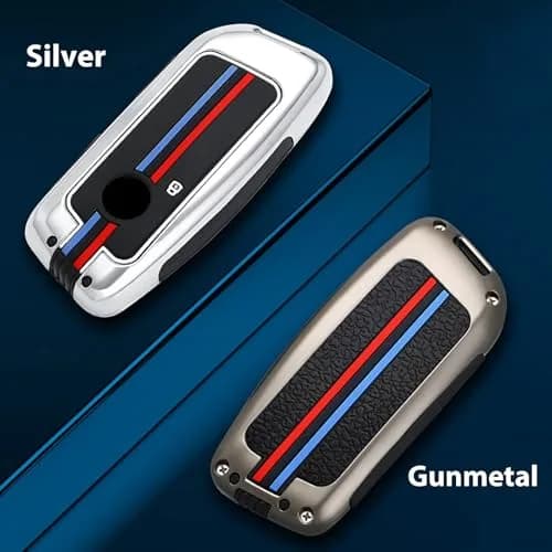 OLLEN Heavy Zinc Alloy Key Fob Cover for BMW 2023-2025+ Series, Fashion Silver (1 Pcs) thumbnail 3