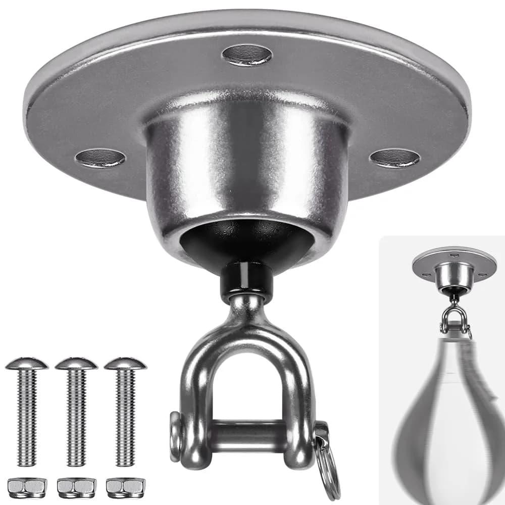 BeneLabel Stainless Steel Speed Bag Swivel Mount with 360° Rotation Hook | Heavy Duty Boxing Swivel for Punching Bag Platform - main product image