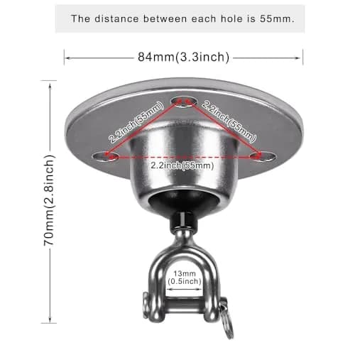 BeneLabel Stainless Steel Speed Bag Swivel Mount with 360° Rotation Hook | Heavy Duty Boxing Swivel for Punching Bag Platform thumbnail 7