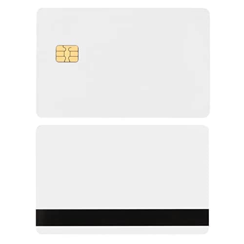 CAETOUNG SLE4442 Chip Cards with HiCo Magnetic Stripe 50 Pack | Standard CR80 PVC ID Cards thumbnail 1
