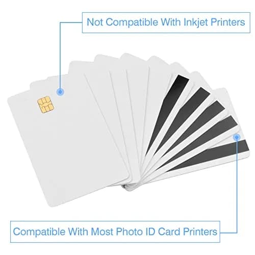 CAETOUNG SLE4442 Chip Cards with HiCo Magnetic Stripe 50 Pack | Standard CR80 PVC ID Cards thumbnail 5
