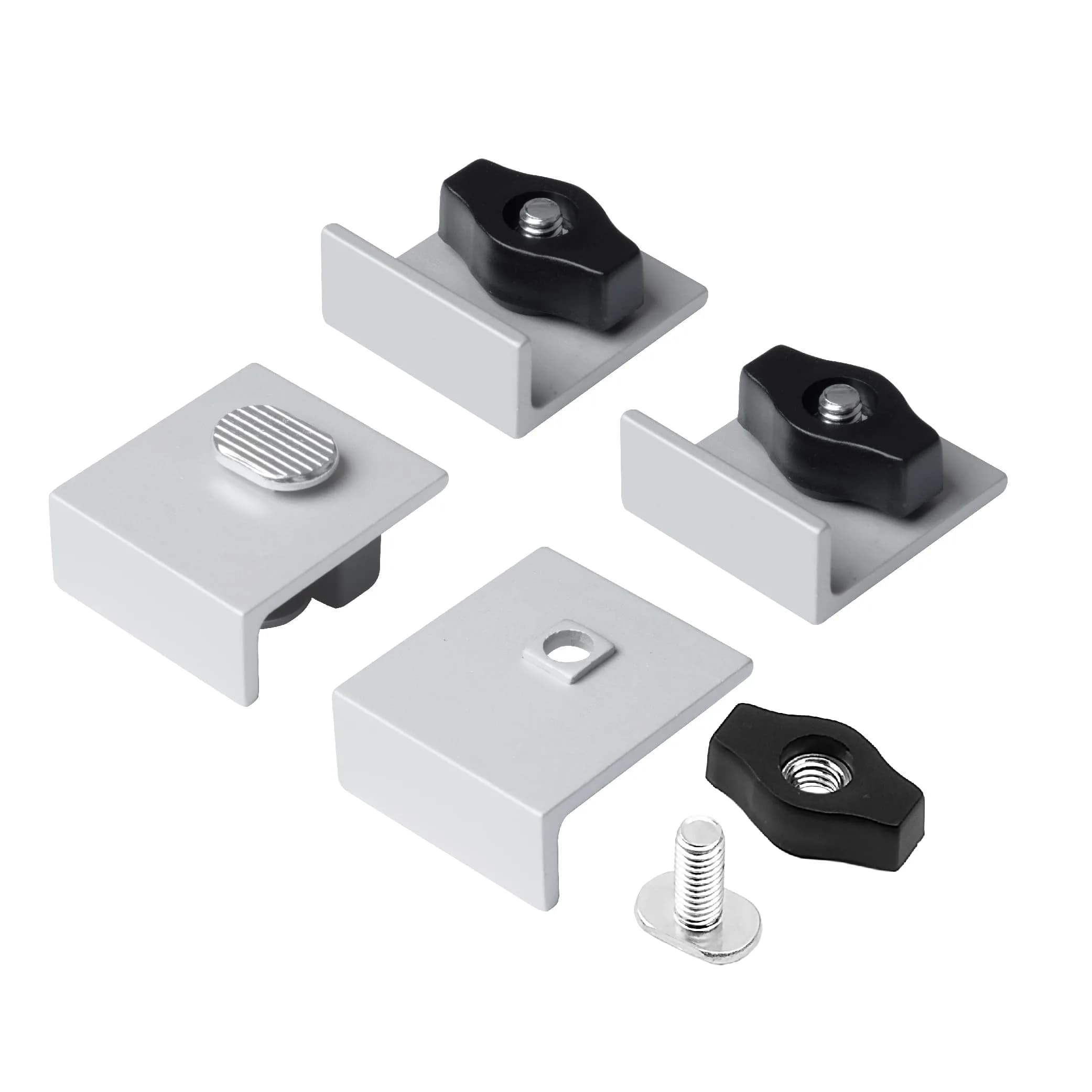 POWERTEC 71821 Bi-Directional Short Stop Kit, 4PK | T-Track Stop Block for Woodworking, Sanding, and Routing