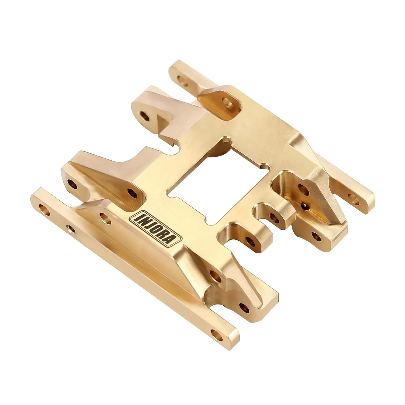INJORA Brass Skid Plate Transmission Mount for TRX4M | Heavy Brass, Durable RC Vehicle Part - main product image