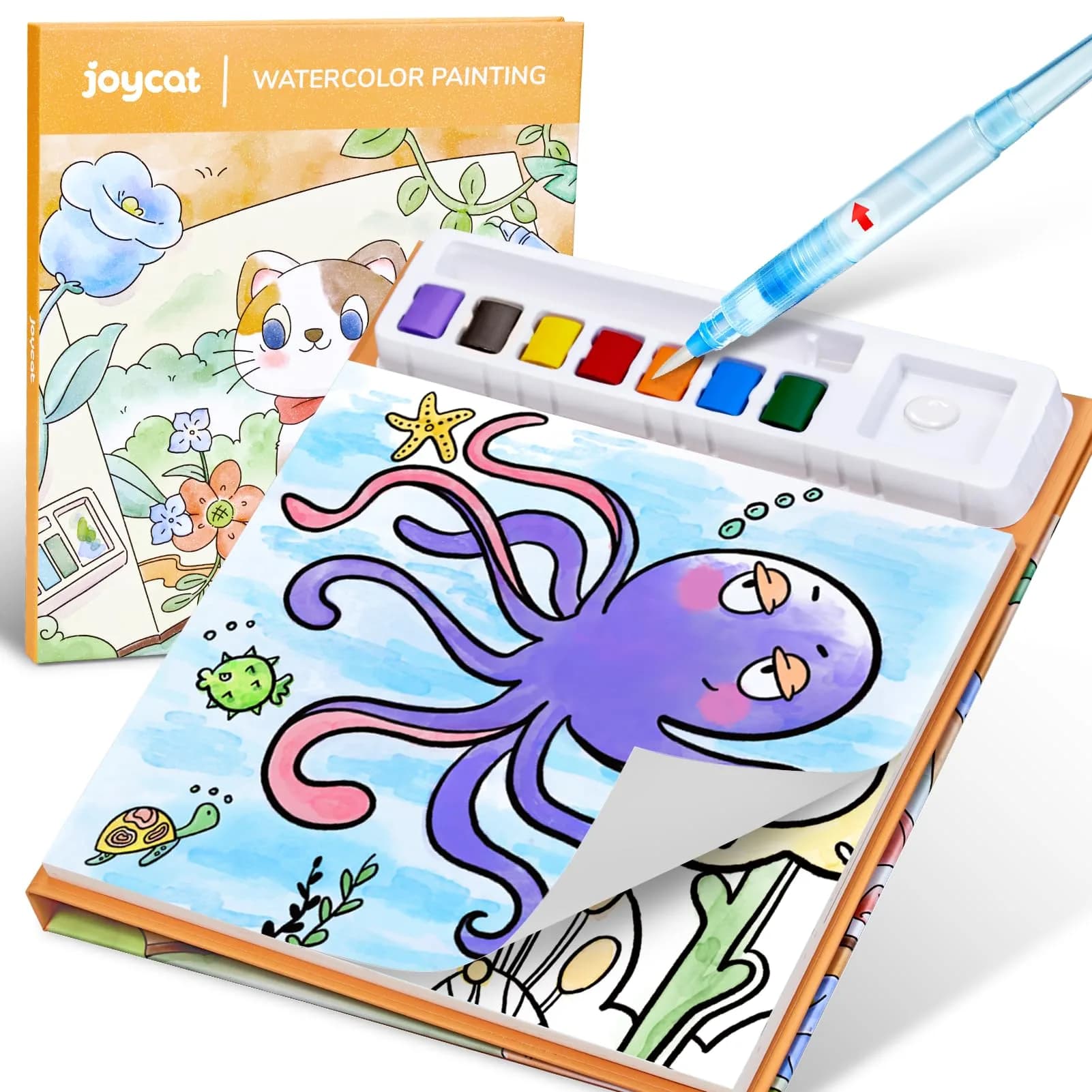 JoyCat Paint with Water Coloring Books for Toddlers (Underwater World) 22.1 cm x 24.4 cm x 1.7 cm | Mess-Free Toddler Art Activity — Common Knowledge