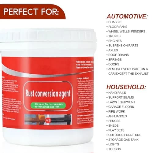 TPTAL Rust Renovator Black 300g (10.58 oz) | Converts Rust to Durable Black Polymer Layer thumbnail 4