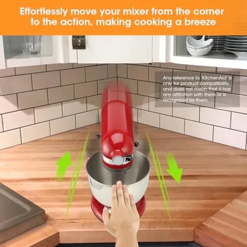 Aieve Mixer Slider Mat for KitchenAid 4.5-5 QT Tilt-Head Stand Mixer Accessories | Acrylic Sliding Tray with Felt Bottom thumbnail 6