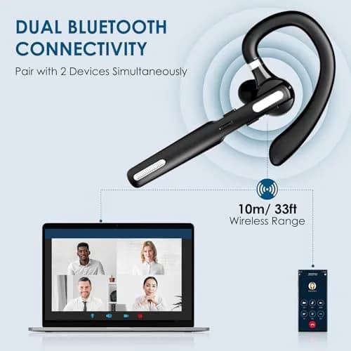 ICOMTOFIT G3 Bluetooth Headset with Mic | 10m Range, 8-10 Hr Talk Time thumbnail 3