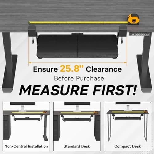 BONTEC Under Desk Keyboard Tray, Pull-Out Platform for Ergonomic Workspace | Fits Desks Up to 1.97 Inches thumbnail 2