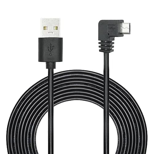 Maixbomr 90 Degree Micro USB Power Cord 3.5M (11FT) | Right Angle Charging Cable for Dash Cams & Devices thumbnail 1