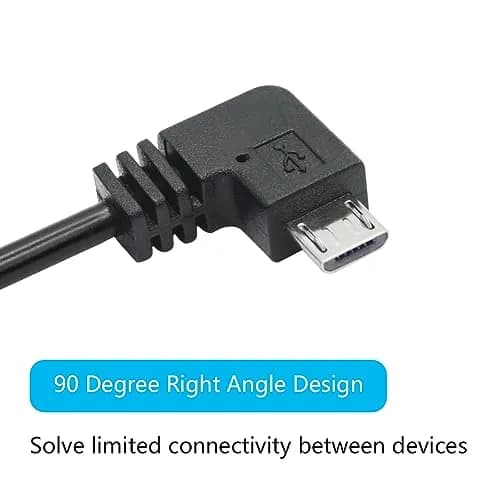 Maixbomr 90 Degree Micro USB Power Cord 3.5m (11ft) | Right Angle Charging Cable for Dash Cams & Devices thumbnail 4
