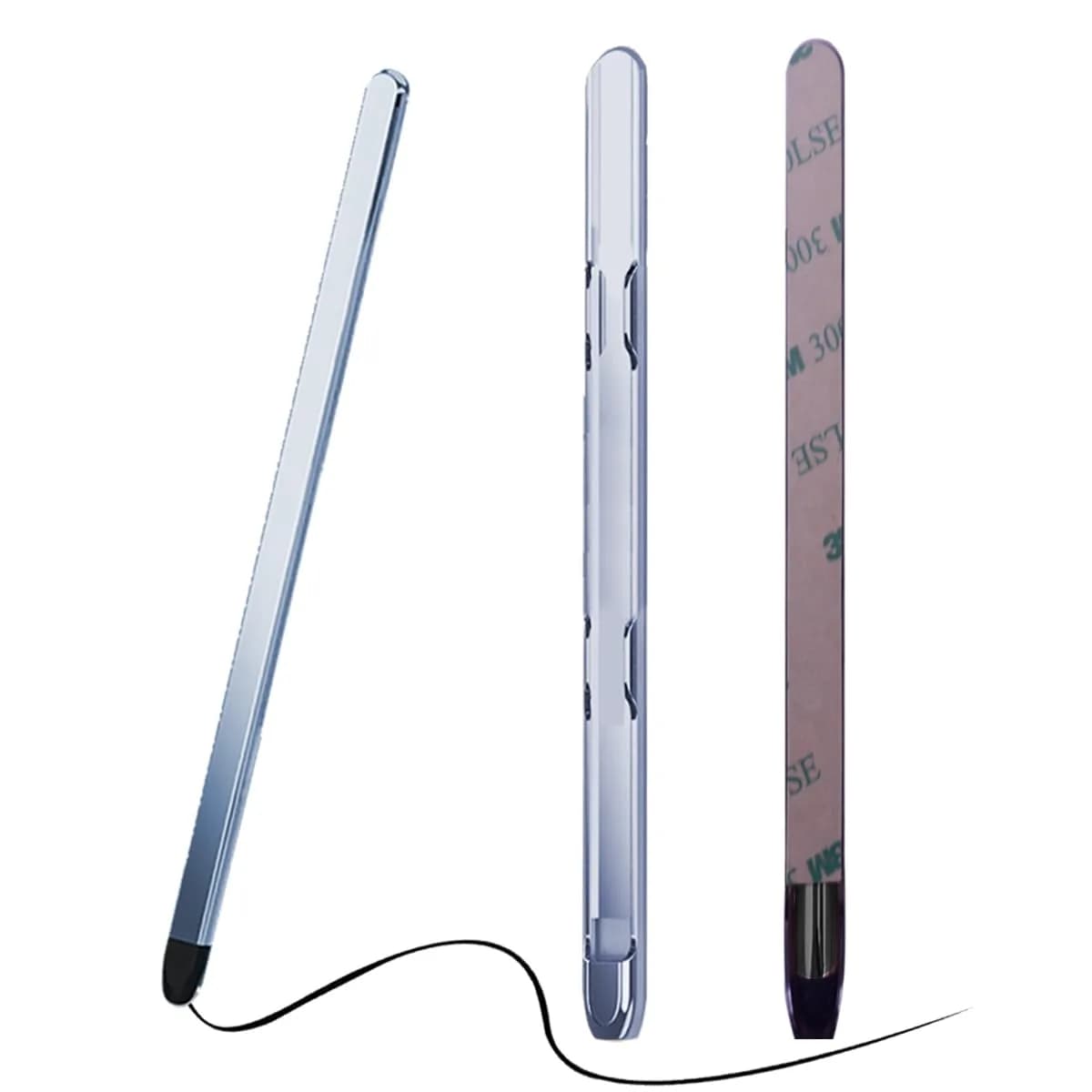 YQODSZ Stylus Pen & S Pen Holder for Samsung Galaxy Z Fold 7/6 / 5 | Slim Silicone Tip, Adhesive Slot, Blue — Shiny Blue