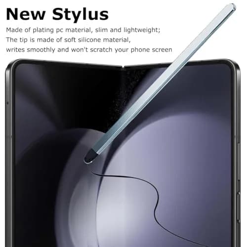 YQODSZ Stylus Pen & S Pen Holder for Samsung Galaxy Z Fold 7/6 / 5 | Slim Silicone Tip, Adhesive Slot, Blue thumbnail 5