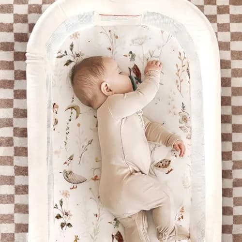 GRSSDER Ultra Soft Fitted Bassinet Sheets 2 Pack, 81cm x 41cm x 13cm (32" x 16" x 5") | Universal Fit for Oval, Rectangle, Moses Basket Mattresses thumbnail 7