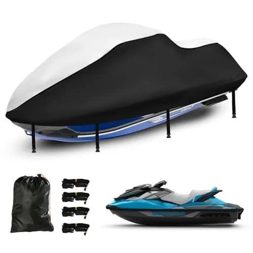 SRIMMIT Jet Ski Cover 3 Seater 115-120 Inch | 420D Nano-Coated Waterproof UV PWC Cover thumbnail 1