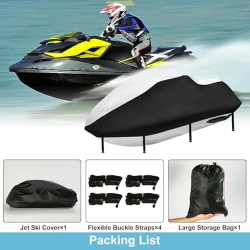 SRIMMIT Jet Ski Cover 3 Seater 115-120 Inch | 420D Nano-Coated Waterproof UV PWC Cover thumbnail 7