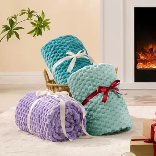 BEDELITE Haze Blue Twin Blanket for Couch, 60x80 Inches | Soft Cozy All-Season Fleece Throw thumbnail 5