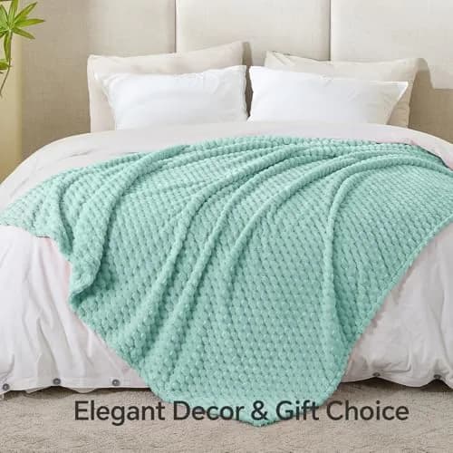 BEDELITE Haze Blue Twin Blanket for Couch, 60x80 Inches | Soft Cozy All-Season Fleece Throw thumbnail 7