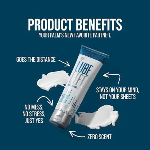 LubeLife Water Based Handie Cream 4 fl oz | Natural, Non-Staining, Easy Cleanup thumbnail 5