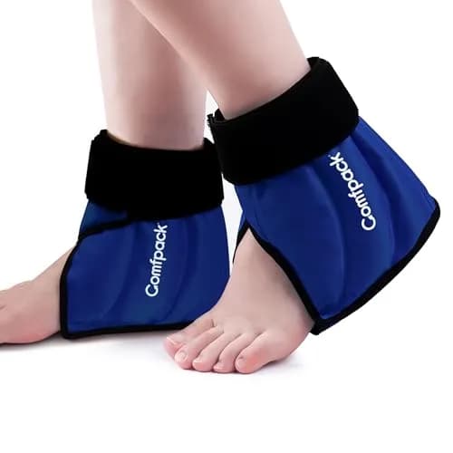 Comfpack Ankle Ice Pack Wrap Heel Ice Pack for Pain Relief, Hot Cold Therapy Cold Pack for Plantar Fasciitis, Achilles Tendonitis, Ankle Sprain, Foot Pain, 2Packs thumbnail 1
