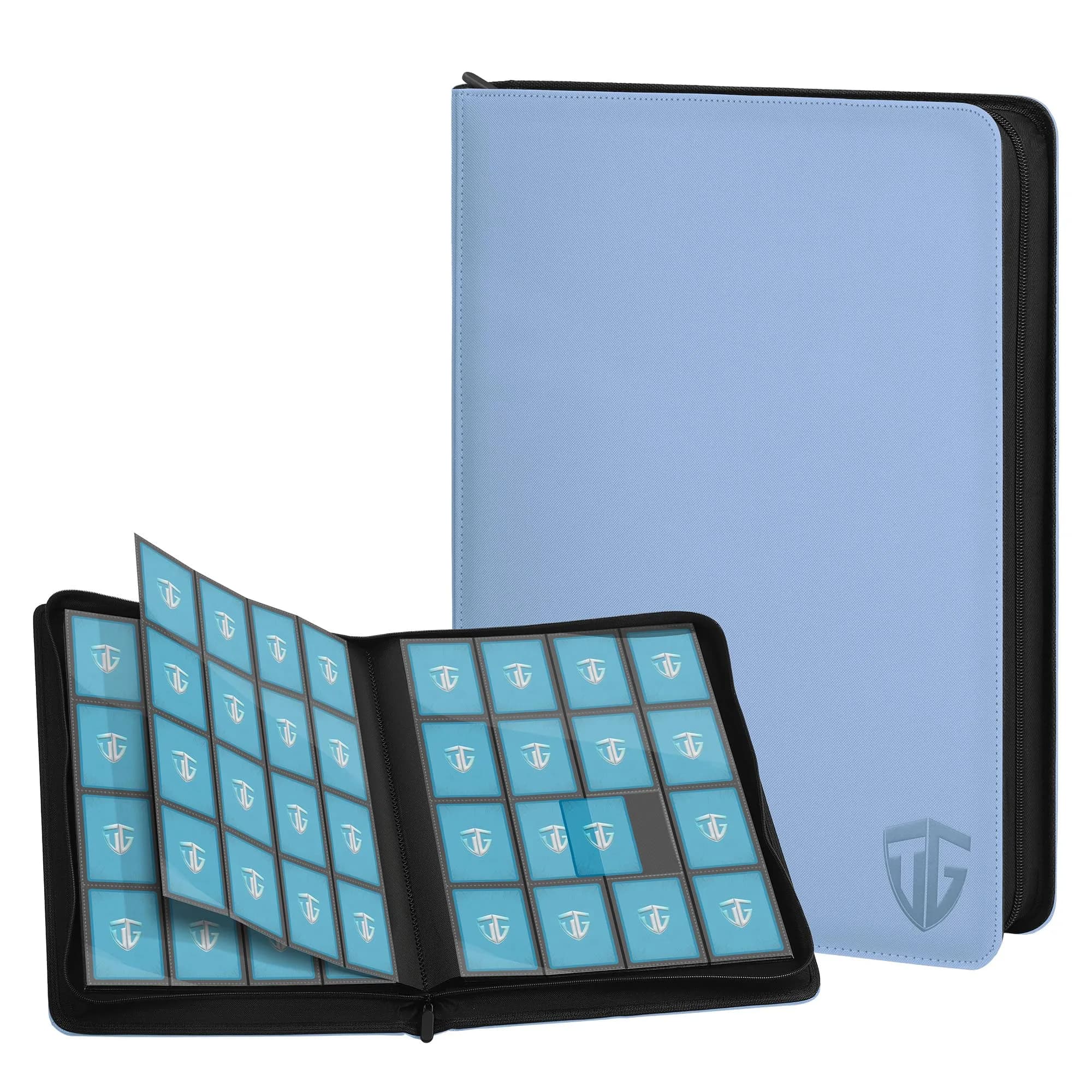 TCGUARD Trading Card Binder 9 Side Loading Pocket 540 Cards | Waterproof, Shockproof, Portable — Blue 16