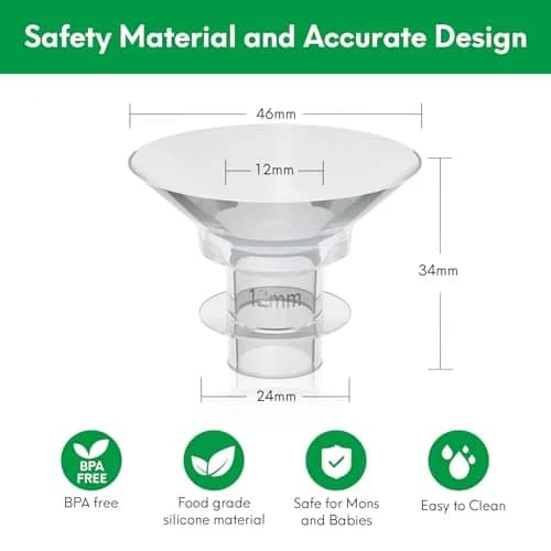 LOZAEVE 13mm Flange Inserts (8-Pack) | BPA-Free Silicone for Breast Pump Comfort & Efficiency thumbnail 6