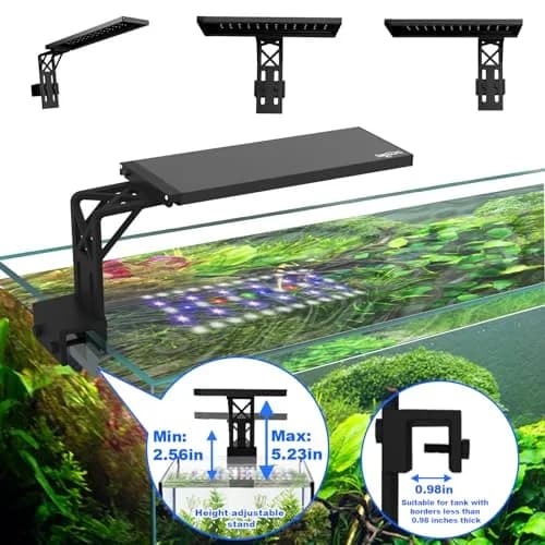 SEAOURA Clip On Aquarium Light for Plants 20W 6500K Full Spectrum RGB LED | 12-20 Inch Tanks thumbnail 6