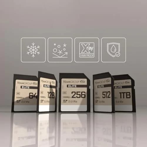 TEAMGROUP Elite 1TB SDXC UHS-I U3 V30 Memory Card | 100MB/s Read Speed for 4K UHD Recording thumbnail 5