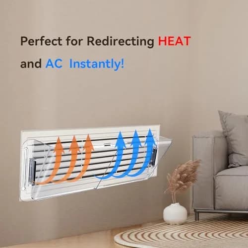 YZXTECNIP Adjustable Air Vent Deflector 9” to 14” | Magnetic Heat & Wind Blocker for HVAC thumbnail 4