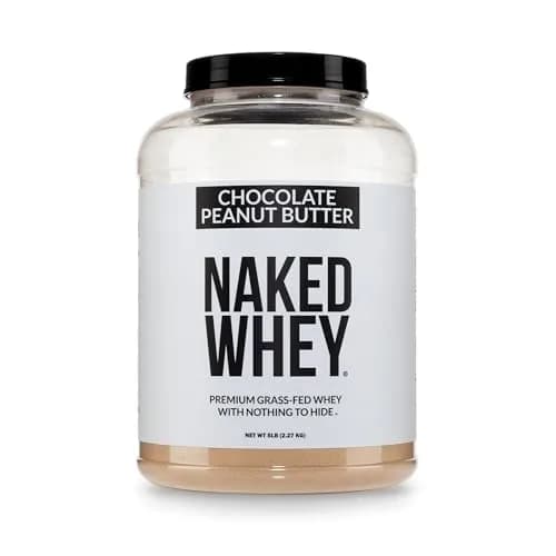 NAKED Whey Chocolate Peanut Butter Grass Fed Protein Powder 2.27 kg (5 lb) | Aid Muscle Growth and Recovery thumbnail 1