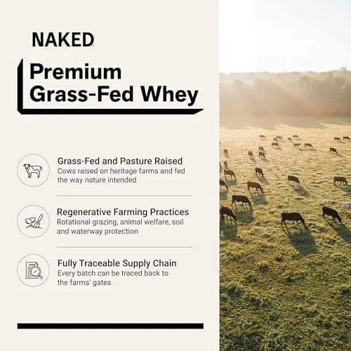 NAKED Whey Chocolate Peanut Butter Grass Fed Protein Powder 2.27 kg (5 lb) | Aid Muscle Growth and Recovery thumbnail 2