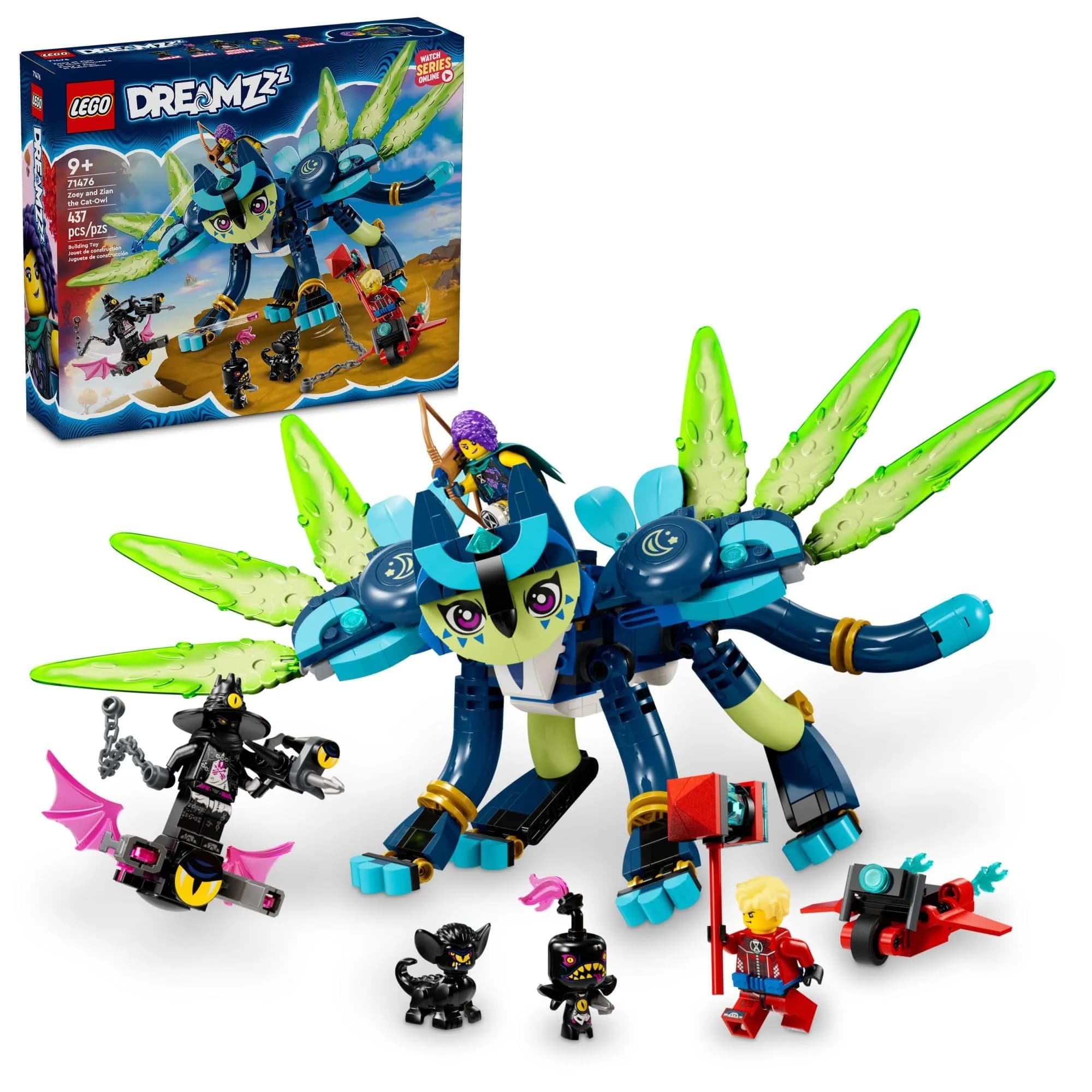 LEGO DREAMZzz Zoey and Zian The Cat-Owl Building Set 437 Pieces | STEM Learning Toy for Ages 9+