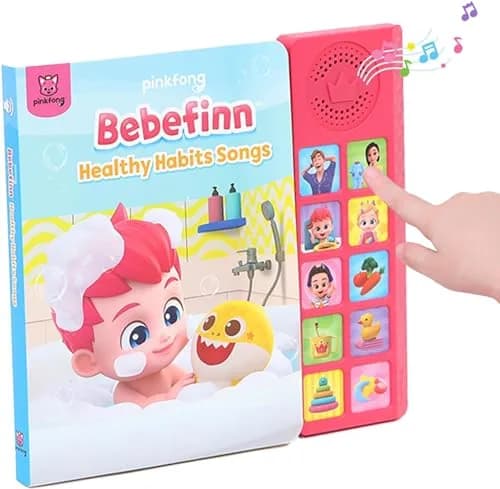 Pinkfong Bebefinn Healthy Habits Songs Musical Sound Book for Toddlers 1–3 | 10 Buttons, 10 Songs thumbnail 1