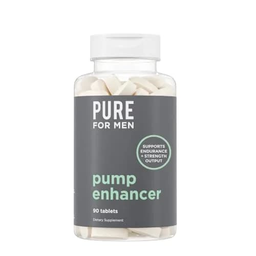 Pure for Men Pump Enhancer Pre Workout 90 Count | Nitric Oxide Booster for Muscle Pump & Energy thumbnail 1