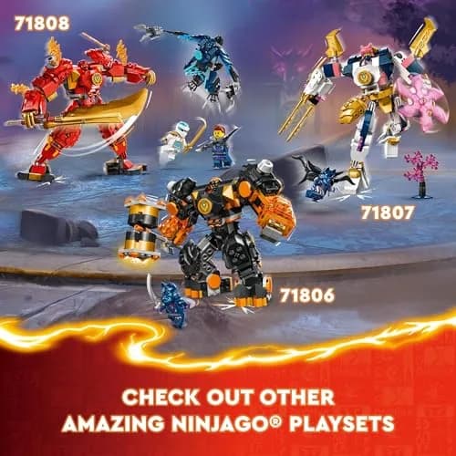 LEGO NINJAGO Cole’s Elemental Earth Mech Mini Ninja Toy, Customizable Action Figure for Kids 7+ | Build & Play thumbnail 6