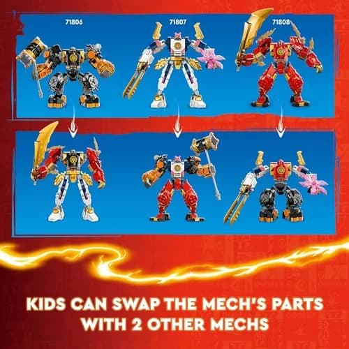 LEGO NINJAGO Cole’s Elemental Earth Mech Mini Ninja Toy, Customizable Action Figure for Kids 7+ | Build & Play thumbnail 3
