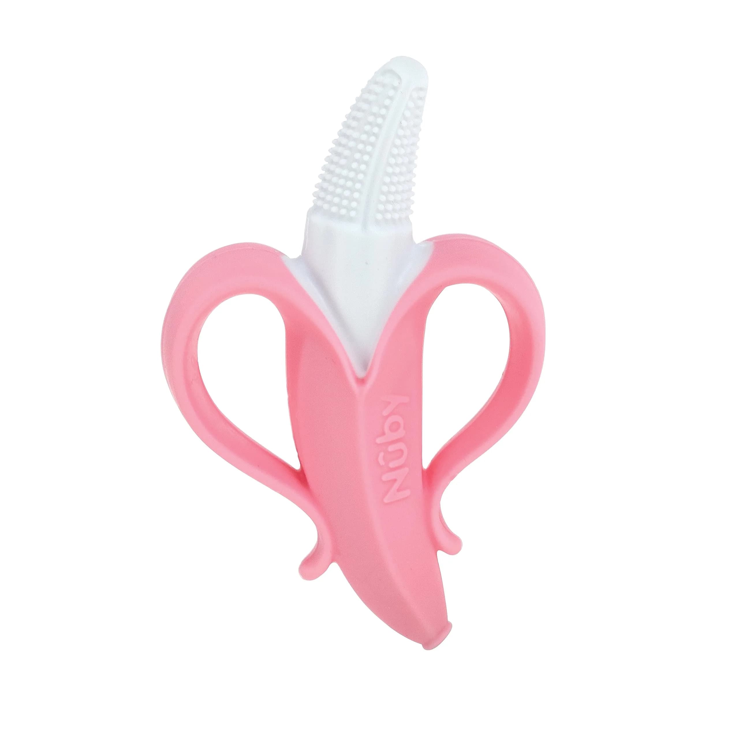 Nuby Nananubs Banana Massaging Teether Pink | BPA-Free Silicone for 3+ Months