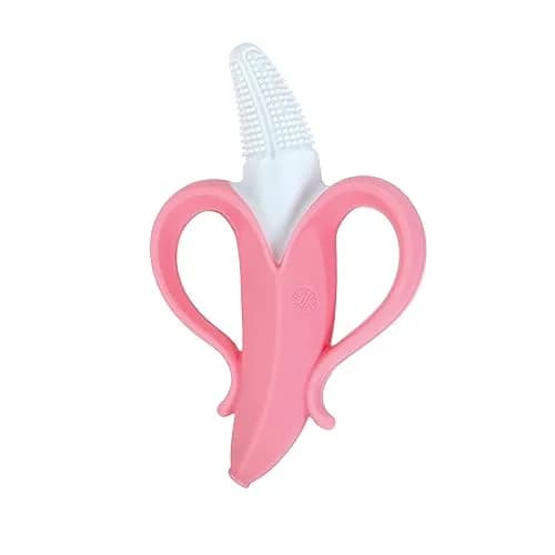 Nuby Nananubs Banana Massaging Teether Pink | BPA-Free Silicone for 3+ Months thumbnail 2