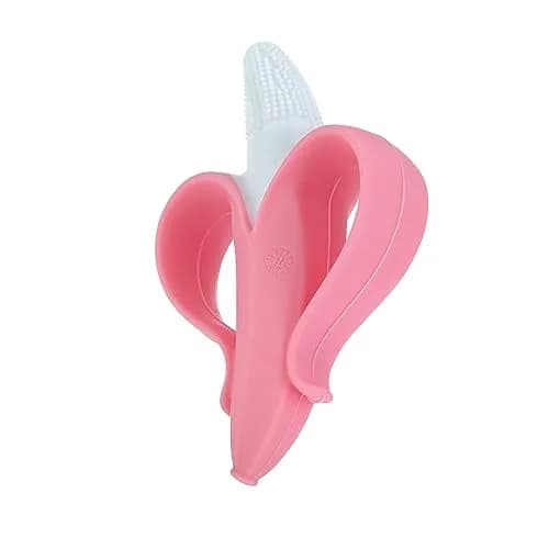 Nuby Nananubs Banana Massaging Teether Pink | BPA-Free Silicone for 3+ Months thumbnail 3