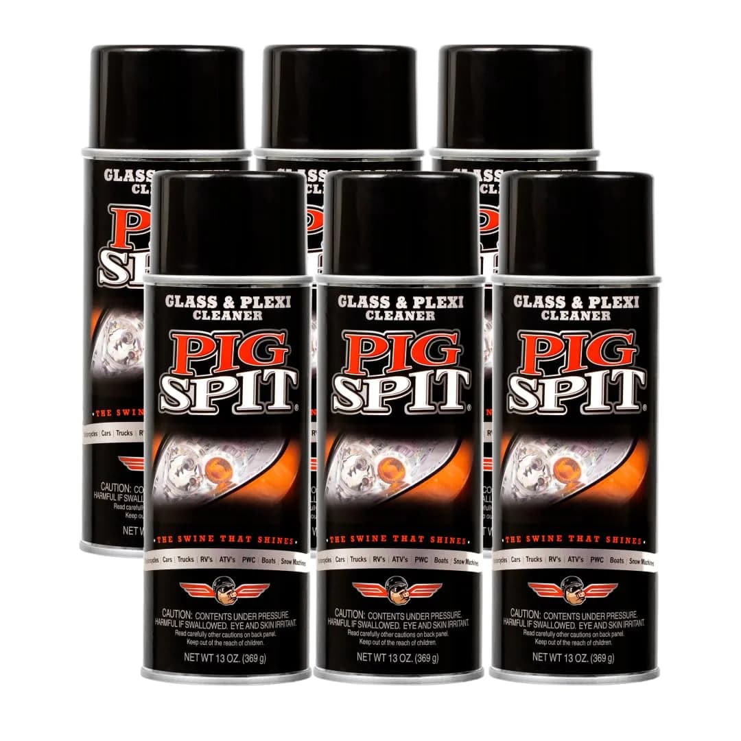 Pig Spit Glass and Plexi Cleaner 13 oz. | Streak-Free Automotive & Home Glass Shine — 78 fl oz