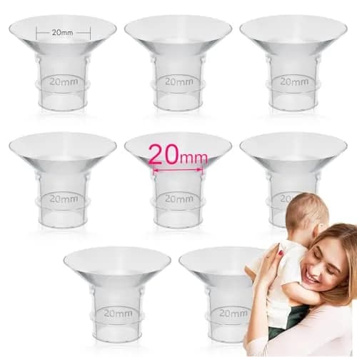 LOZAEVE 20mm Flange Inserts (1 Pack) | Compatible with 24-25mm Breast Pump Shields & Flanges thumbnail 1