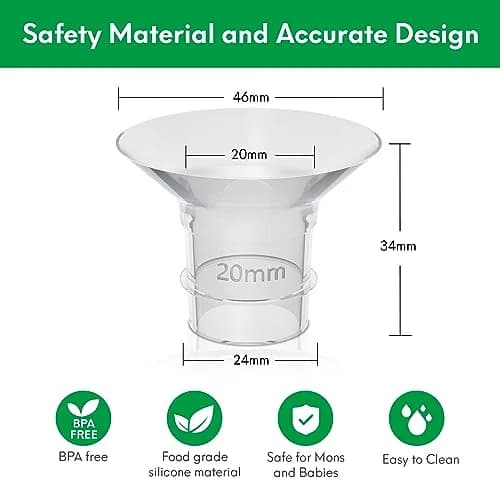 LOZAEVE 20mm Flange Inserts (1 Pack) | Compatible with 24-25mm Breast Pump Shields & Flanges thumbnail 6