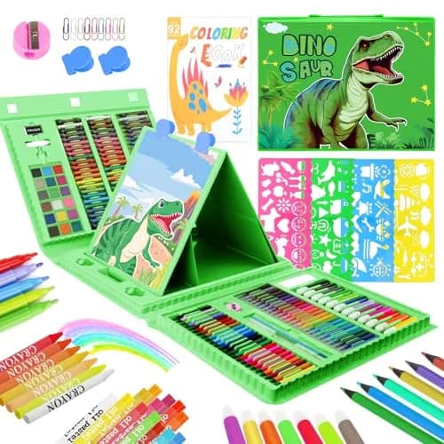 homicozy Dinosaur Art Case Drawing Set 243 PCS | Art Supplies for Kids Ages 4-12 thumbnail 1