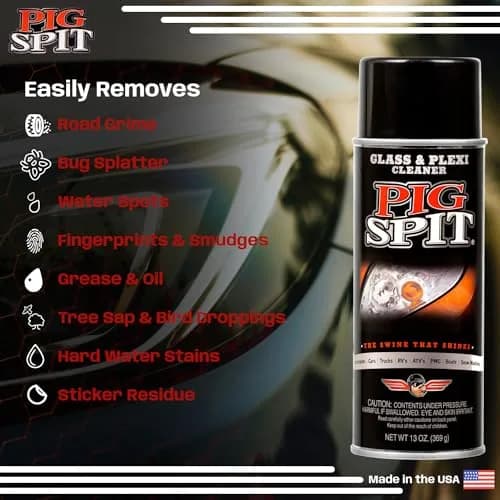 Pig Spit Glass Cleaner 13 oz. | Streak-Free Shine for Automotive & Home Use thumbnail 4