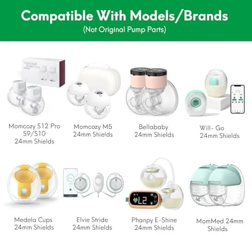LOZAEVE 18mm Flange Inserts for 24-25mm Breast Pump Shields | BPA-Free Silicone, Pack of 8 thumbnail 3
